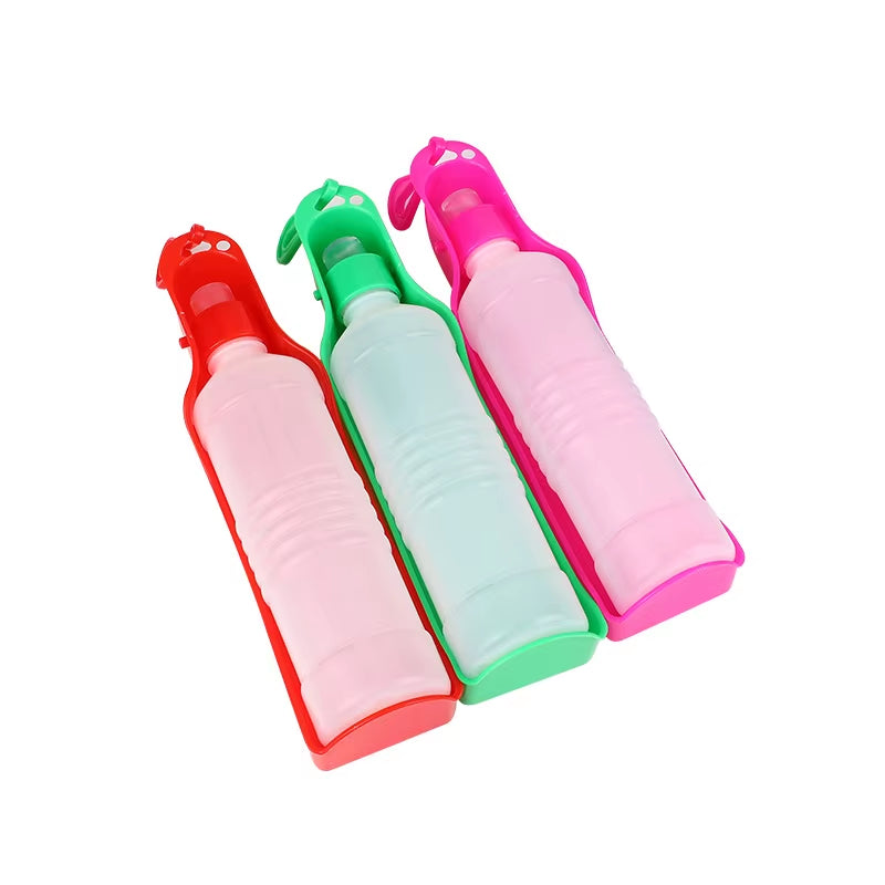 250Ml Dog Water Bottle Folding Drinker Plastic Portable Water Bottle Pets Outdoor Travel Drinking Water Feeder Bowl for Dogs