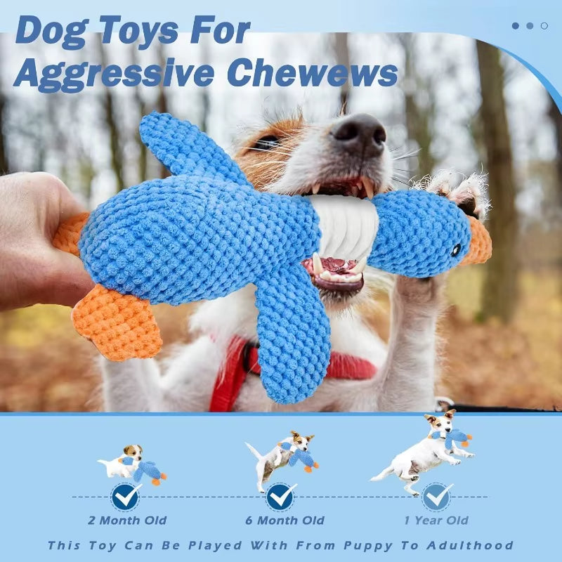 Indestructible Cat Dog Toys for Aggressive Chewers Cats Dogs,Chew Squeak Toy Cats Dogs Interactive Plush Doll Pet Products
