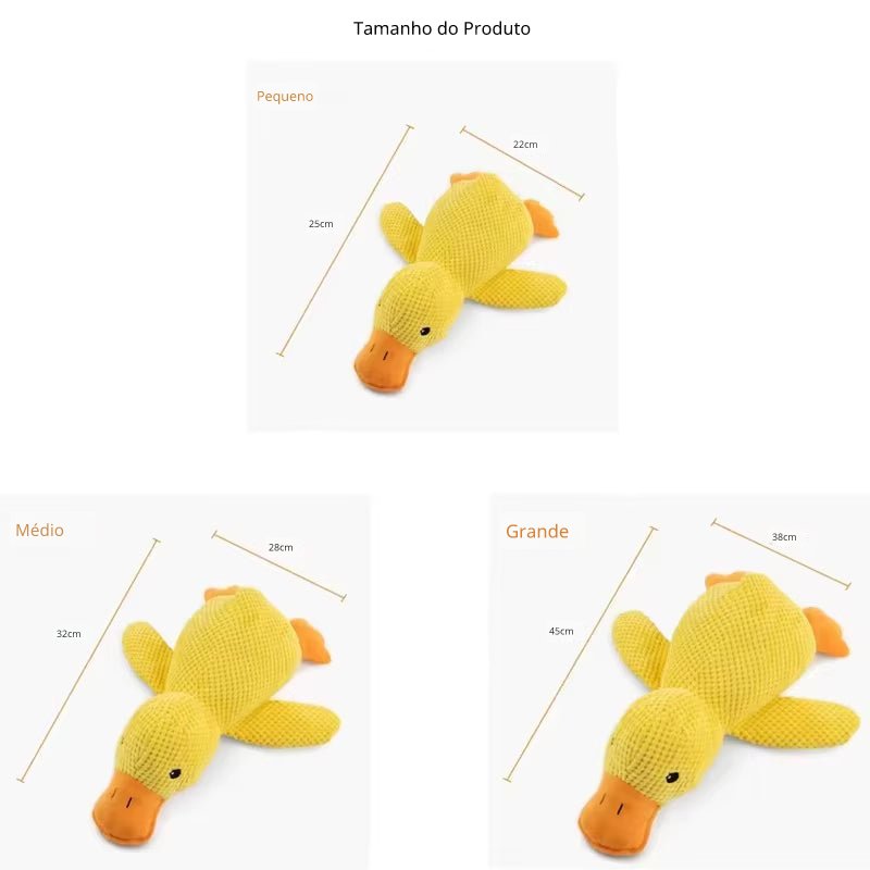 Patinho de Pelúcia para Cães – Ideal para Brincar e Morder