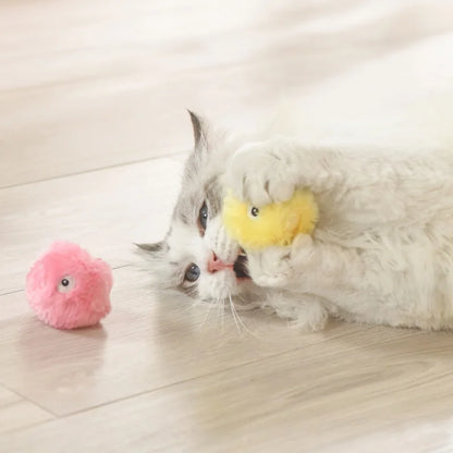 1/3Pcs Interactive Ball Smart Cat Dog Toys Plush Electric Catnip Training Toy Kitten Touch Sounding Pet Product Squeak Toy Ball