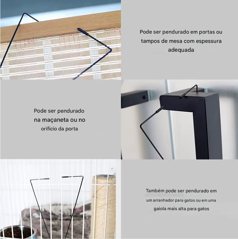 Brinquedo Interativo de Porta para Gatos – Ratinho Suspenso com Elástico