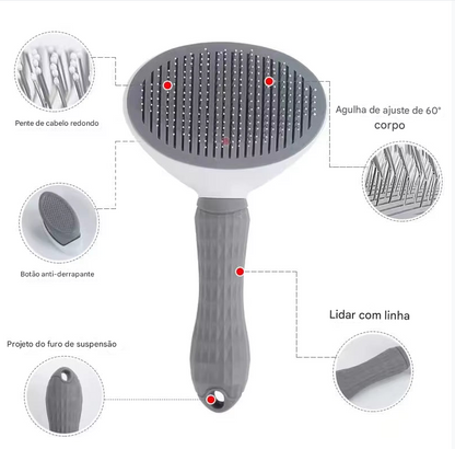 scova Removedora de Pelos para Pets – Remove Subpelo Sem Machucar