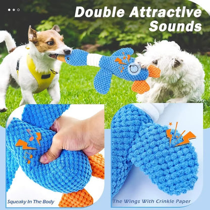 Indestructible Cat Dog Toys for Aggressive Chewers Cats Dogs,Chew Squeak Toy Cats Dogs Interactive Plush Doll Pet Products